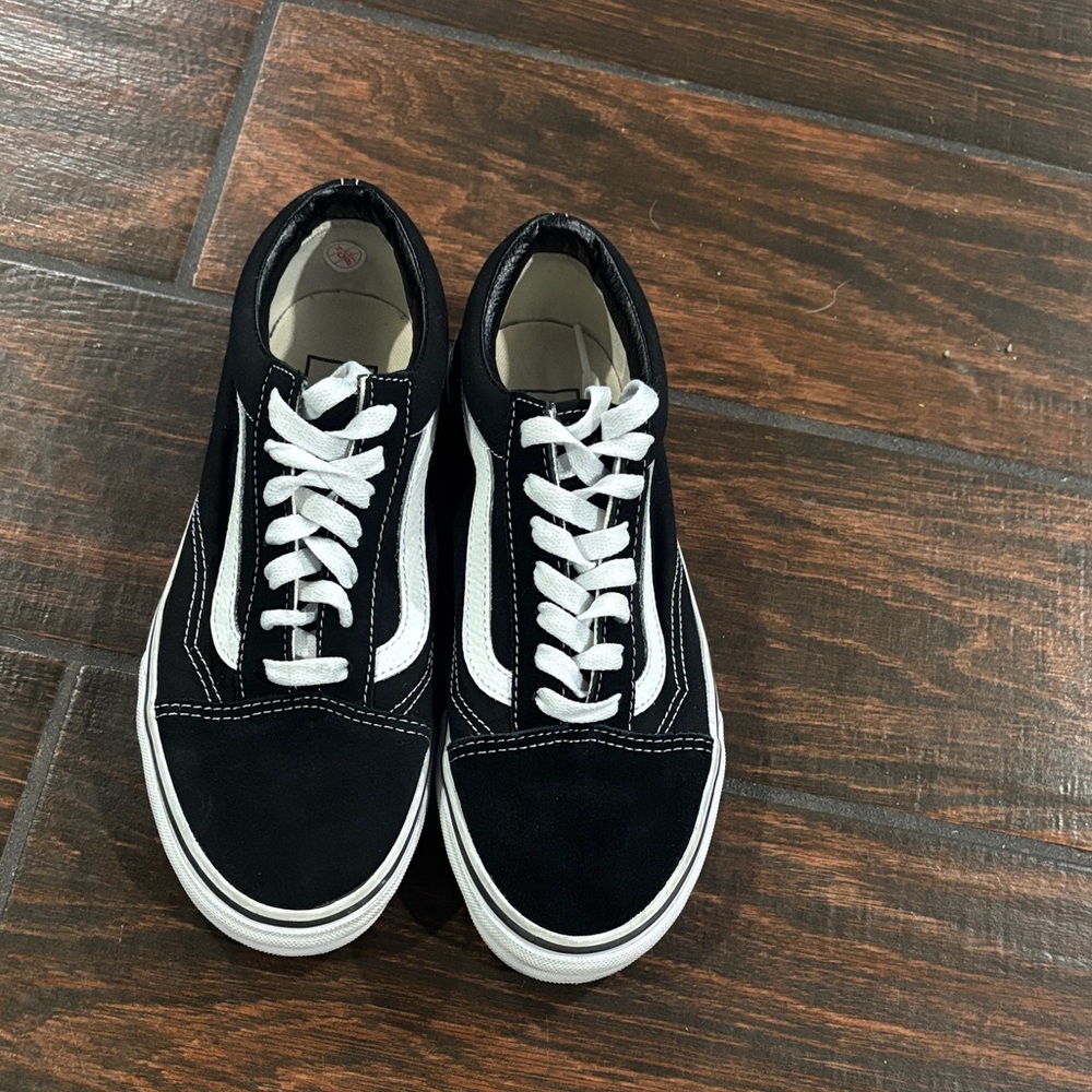 Vans Black and White Low-Top Sneakers